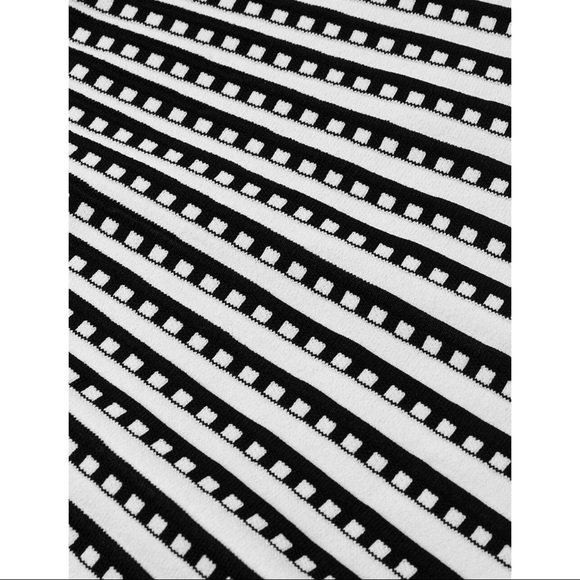 Michael Kors Printed Short Sleeve Sweater - Blk/Bone - Picture 6 of 7